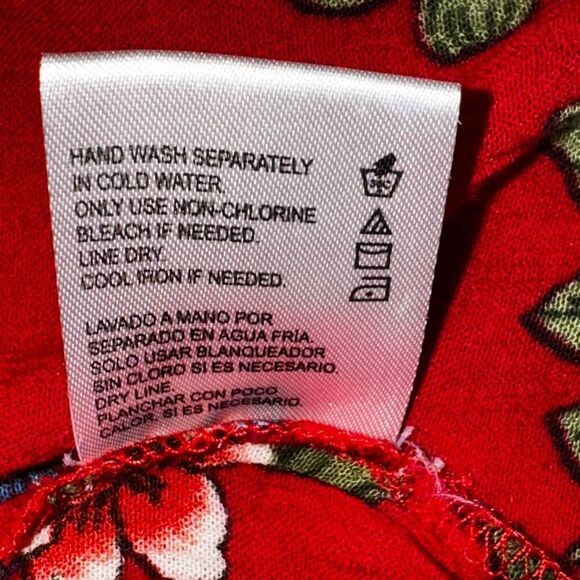 🌺 “Billa” Red Floral Sleeveless Peplum Top – Size XL - Picture 6 of 16